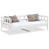 vidaXL Lit de jour sans matelas blanc bois de pin massif 90x190 cm