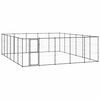 vidaXL Chenil d'ext&eacute;rieur pour chiens Acier 36,3 m&sup2;