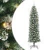 vidaXL Arbre de No&euml;l artificiel slim avec 300 LED Vert et blanc 240 cm