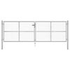 vidaXL Portail de jardin en acier galvanisé 400 x 125 cm argent