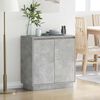vidaXL Buffet LED Gris b&eacute;ton 71 x 34,5 x 75 cm Bois d'ing&eacute;nierie