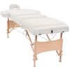 vidaXL Table de massage pliable et tabouret 10 cm d'&eacute;paisseur Blanc