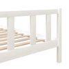 vidaXL Cadre de lit sans matelas blanc bois massif