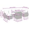 vidaXL Salon de jardin avec coussins 8 pcs beige résine tressée