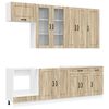 vidaXL Unit&eacute; de cuisine KALMAR 8 pc Ch&ecirc;ne Sonoma Bois d'ing&eacute;nierie