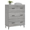 vidaXL Buffet sonoma gris 69,5x34x90 cm bois d'ing&eacute;nierie