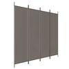 vidaXL Cloison de s&eacute;paration 4 panneaux Anthracite 200x220 cm Tissu