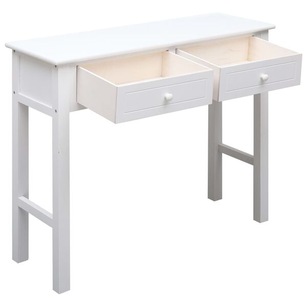 vidaXL Table console Blanc 90 x 30 x 77 cm Bois
