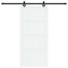 vidaXL Porte coulissante ORKDAL Blanc 93 x 202 cm Pin massif