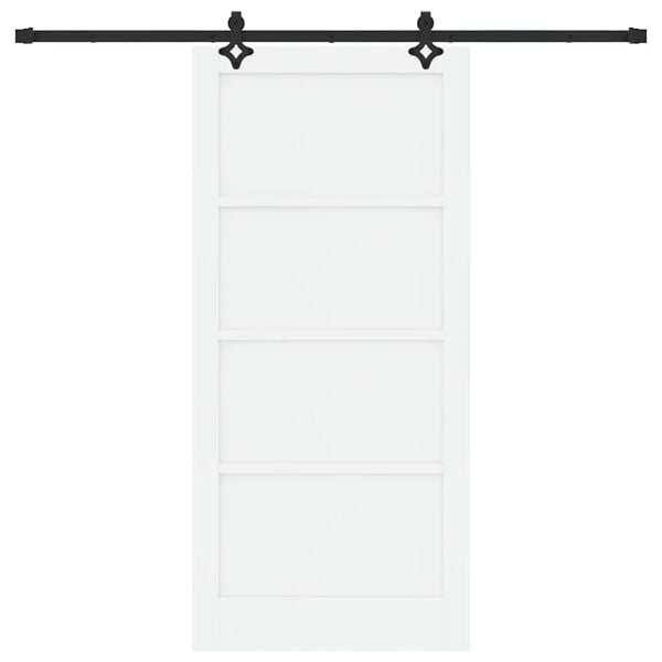 vidaXL Porte coulissante ORKDAL Blanc 93 x 202 cm Pin massif