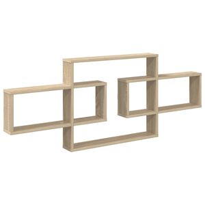 vidaXL &Eacute;tag&egrave;re Murale Ch&ecirc;ne Sonoma 130 x 10 x 50 cm