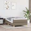 vidaXL Sommier &agrave; lattes de lit avec matelas Taupe 90x190 cm Tissu
