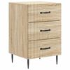 vidaXL Cabinet de chevet avec tiroir Ch&ecirc;ne Sonoma 43 x 41 x 66,5 cm