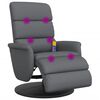 vidaXL Fauteuil inclinable de massage repose-pieds gris similicuir