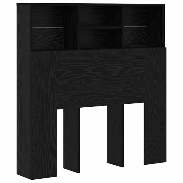 vidaXL Cabinet de T&ecirc;te de Lit Ch&ecirc;ne noir 100 x 19 x 103,5 cm