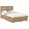 vidaXL Cadre de lit Ch&ecirc;ne artisanal 120 x 190 cm Bois d'ing&eacute;nierie