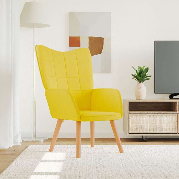 vidaXL Chaise de relaxation Jaune moutarde Tissu