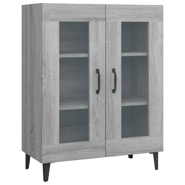 vidaXL Buffet sonoma gris 69,5x34x90 cm bois d'ing&eacute;nierie