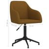 vidaXL Chaises pivotantes &agrave; manger lot de 2 marron velours