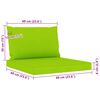 vidaXL Salon de jardin 6 pcs avec coussins vert brillant