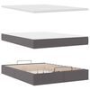 VidaXL Cadre de lit ottoman avec matelas gris 140x190 cm similicuir
