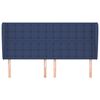vidaXL T&ecirc;te de lit avec oreilles Bleu 163x23x118/128 cm Tissu