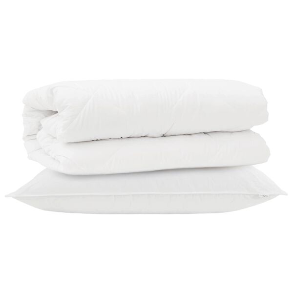 vidaXL Ensemble de Duvet avec oreiller 2 pcs Blanc Microfibre