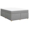 vidaXL Sommier &agrave; lattes de lit avec matelas Gris clair 140x200cm Tissu