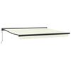 vidaXL Auvent r&eacute;tractable cr&egrave;me 4x3 m tissu et aluminium