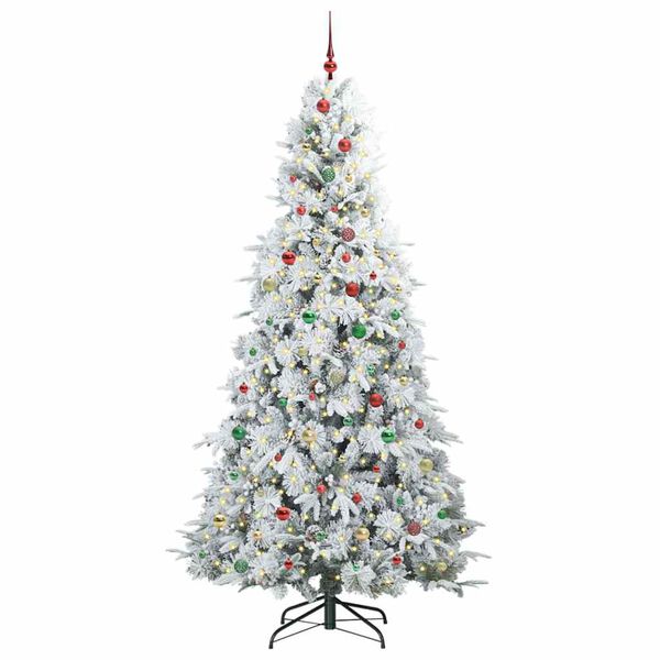 vidaXL Sapin de No&euml;l Artificiel &agrave; Branches Articul&eacute;es Blanc 240 cm