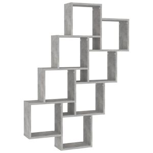 vidaXL &Eacute;tag&egrave;re murale cube Gris b&eacute;ton 90x15x119 cm Bois d&rsquo;ing&eacute;nierie