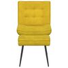 vidaXL Chaise de relaxation avec tabouret jaune velours