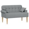 vidaXL Canap&eacute; love seat avec capitonnage en boutons Gris clair Tissu