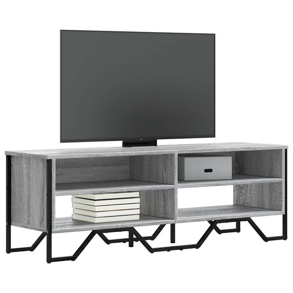 vidaXL Meuble TV sonoma gris 122x34x41 cm bois d'ingénierie