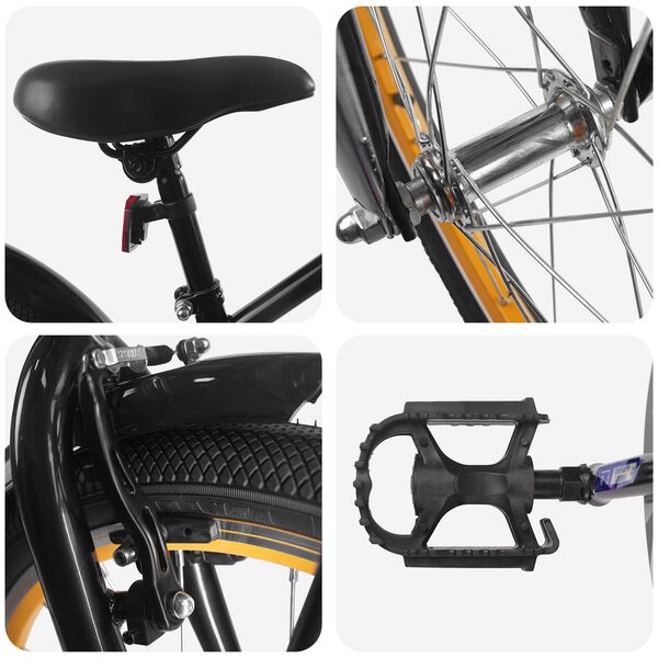 vidaXL V&eacute;lo pour Enfants 22 Pouces pour les enfants de 7 &agrave; 12 ans Noir