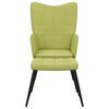vidaXL Chaise de relaxation avec tabouret Vert Tissu