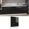vidaXL Panneau de lave-vaisselle "Lyon" Noir brillant 59,5x3x67 cm