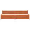 vidaXL Cadre de lit Brun cire 205.5 x 95.5 x 51 cm Pin massif