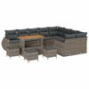 vidaXL Ensemble de canap&eacute; de jardin 13 pc Gris polyrotin