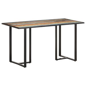 vidaXL Table de salle &agrave; manger 140 cm Bois de r&eacute;cup&eacute;ration massif