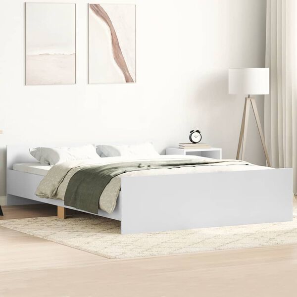 vidaXL Cadre de lit sans matelas blanc 140x200 cm