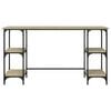 vidaXL Bureau chêne sonoma 140x50x75 cm métal et bois d'ingénierie