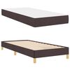 vidaXL Lit &agrave; ressorts avec matelas Marron fonc&eacute; 90 x 190 cm tissu