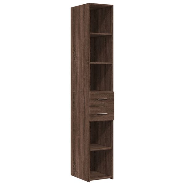 vidaXL Buffet haut ch&ecirc;ne marron 30x42,5x185 cm bois d'ing&eacute;nierie