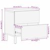 vidaXL Cabinet de chevet Marron 40 x 33 x 46 cm Bois de mangue massif