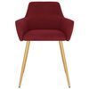 vidaXL Chaises &agrave; manger lot de 6 rouge bordeaux velours