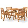 vidaXL Ensemble &agrave; manger de jardin 5 pcs Bois d'acacia solide