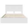 vidaXL Lit de Rangement Blanc 140 x 190 cm Bois d'ing&eacute;nierie