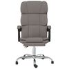 vidaXL Fauteuil inclinable de bureau Taupe Tissu