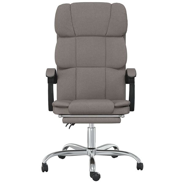vidaXL Fauteuil inclinable de bureau Taupe Tissu
